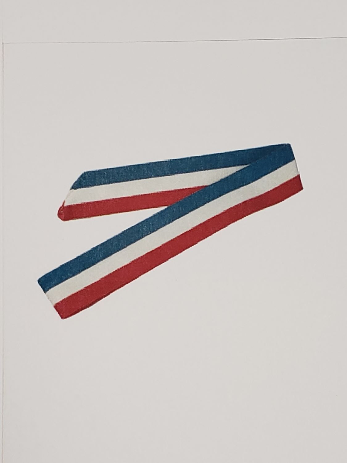 RED/WHITE/BLUE RIBBON THREE COLOUR