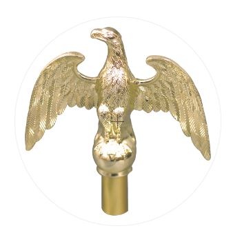 Brass Plated Eagle-7 in.