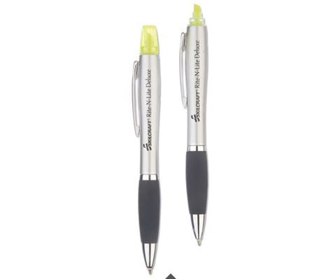 RITE-N-LITE DELUXE, PEN-YELLOW HIGHLIGHTER, 2CT-BOX, (10 BOXES PER PACK)