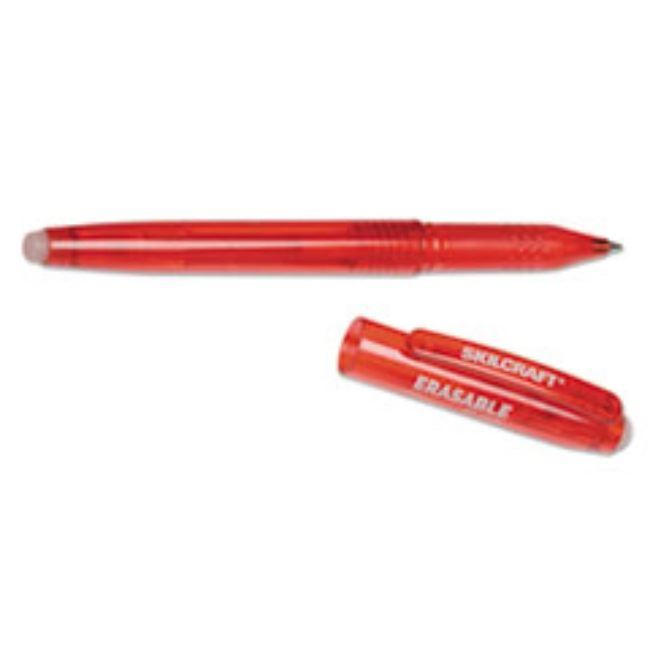 ERASABLE RE-WRITE GEL STICK PEN, MEDIUM, RED, 0.7 MM, (5 DOZEN PER PACK)