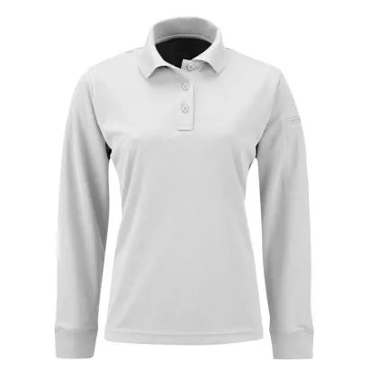 White long sleeve hot sale polo for ladies